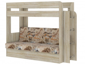 Кровать двухъярусная Карамель 75 сонома-саванна в Ревде - revda.magazinmebel.ru | фото - изображение 1