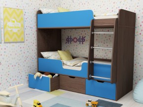 Кровать двухъярусная Малыш двойняшка бодега-голубой в Ревде - revda.magazinmebel.ru | фото - изображение 1