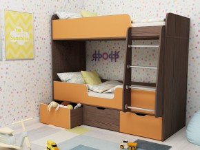 Кровать двухъярусная Малыш двойняшка бодега-оранжевый в Ревде - revda.magazinmebel.ru | фото - изображение 1