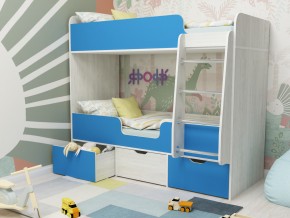 Кровать двухъярусная Малыш двойняшка винтерберг-голубой в Ревде - revda.magazinmebel.ru | фото