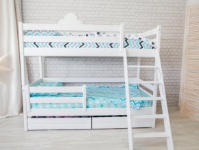 Кровать двухъярусная Сонечка с наклонной лестницей и ящиками в Ревде - revda.magazinmebel.ru | фото - изображение 1