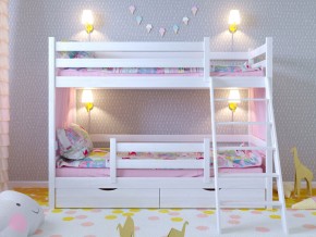 Кровать двухъярусная Сонечка с наклонной лестницей и ящиками в Ревде - revda.magazinmebel.ru | фото - изображение 5