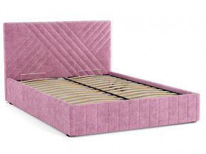 Кровать Гамма 1600 с основанием велюр тенерифе розовый в Ревде - revda.magazinmebel.ru | фото - изображение 2