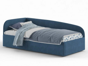 Кровать мягкая Денди на латах рогожка синяя в Ревде - revda.magazinmebel.ru | фото