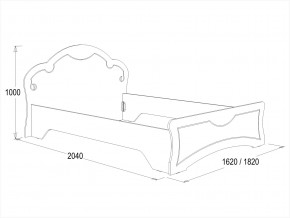 Кровать Ольга 10 МДФ 1600 в Ревде - revda.magazinmebel.ru | фото - изображение 2