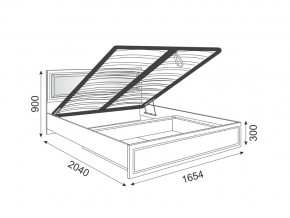 Кровать подъемная со спинкой Беатрис 11 Орех в Ревде - revda.magazinmebel.ru | фото - изображение 2