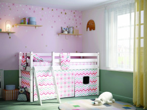 Кровать с наклонной лестницей Соня Вариант 12 белая в Ревде - revda.magazinmebel.ru | фото