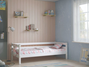 Кровать с задней защитой Соня Вариант 2 белая в Ревде - revda.magazinmebel.ru | фото