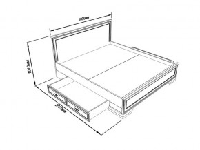 Кровать S320-LOZ/180 с выкатными тумбами Кентаки каштан в Ревде - revda.magazinmebel.ru | фото - изображение 2