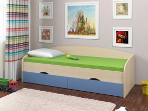 Кровать Соня 2 дуб молочный-голубой в Ревде - revda.magazinmebel.ru | фото