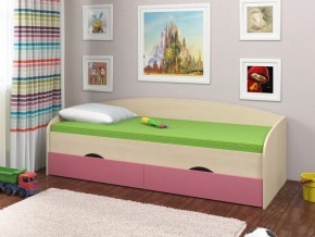 Кровать Соня 2 дуб молочный-розовый в Ревде - revda.magazinmebel.ru | фото - изображение 1