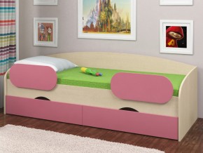Кровать Соня 2 дуб молочный-розовый в Ревде - revda.magazinmebel.ru | фото - изображение 2