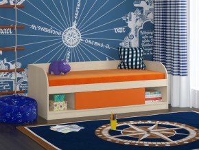 Кровать Соня 4 дуб молочный-оранжевый в Ревде - revda.magazinmebel.ru | фото