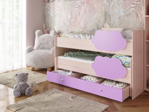 Кровать Соник с ящиком млечный дуб-ирис в Ревде - revda.magazinmebel.ru | фото - изображение 1