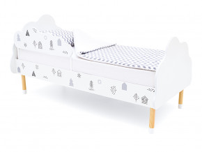 Кровать Stumpa Облако с бортиком рисунок Домики в Ревде - revda.magazinmebel.ru | фото