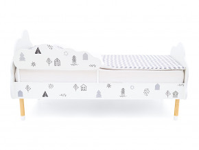 Кровать Stumpa Облако с бортиком рисунок Домики в Ревде - revda.magazinmebel.ru | фото - изображение 3