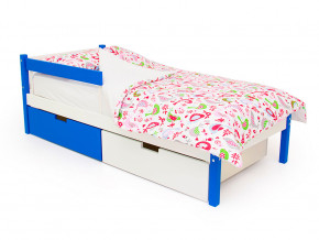 Кровать Svogen classic с ящиками и бортиком сине-белый в Ревде - revda.magazinmebel.ru | фото - изображение 1