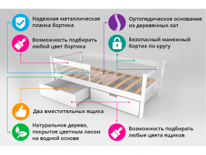 Кровать-тахта Svogen с ящиками и бортиком бежевый-белый в Ревде - revda.magazinmebel.ru | фото - изображение 4