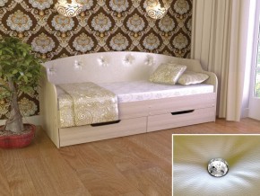 Кровать Юниор Тип 2 шимо светлый/белый перламутр 800х1600 в Ревде - revda.magazinmebel.ru | фото - изображение 1