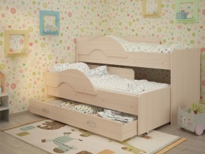Кровать выкатная Радуга с ящиком 80х160 млечный дуб в Ревде - revda.magazinmebel.ru | фото