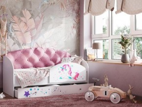 Кровать Звездочка с бортиком Белый-розовый в Ревде - revda.magazinmebel.ru | фото
