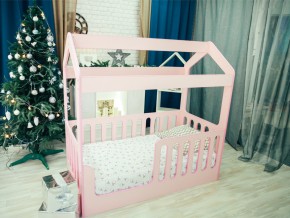 Кроватка-Домик без ящика розовая в Ревде - revda.magazinmebel.ru | фото - изображение 1