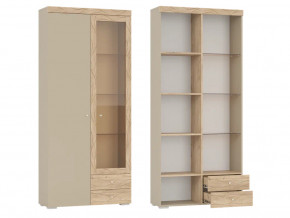 Шкаф 2-х дверный со стеклом и двумя ящиками Палермо 6-87002 в Ревде - revda.magazinmebel.ru | фото - изображение 1