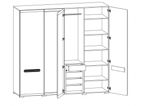 Шкаф 205-SZF2D2L/21/22 Ацтека белый в Ревде - revda.magazinmebel.ru | фото - изображение 2