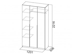 Шкаф ШК 05 графит 1200 мм в Ревде - revda.magazinmebel.ru | фото - изображение 2