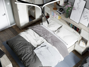 Спальня Бася Дуб Крафт в Ревде - revda.magazinmebel.ru | фото - изображение 3