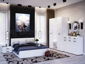 Спальня Нэнси New МДФ Белый глянец холодный, Белый в Ревде - revda.magazinmebel.ru | фото - изображение 1