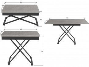 Стол универсальный трансформируемый Генри бетон чикаго в Ревде - revda.magazinmebel.ru | фото - изображение 2