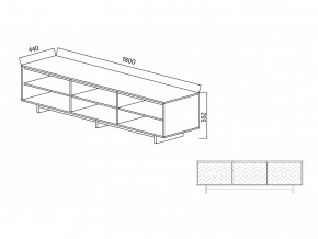 Тумба для ТВА Moderno-1800 Ф1 в Ревде - revda.magazinmebel.ru | фото - изображение 2