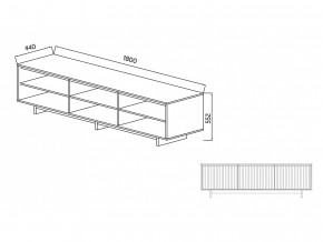 Тумба для ТВА Moderno-1800 Ф5 в Ревде - revda.magazinmebel.ru | фото - изображение 5