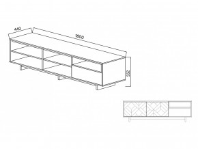 Тумба для ТВА Moderno-1800 В-1 Ф2 в Ревде - revda.magazinmebel.ru | фото - изображение 4