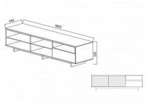 Тумба для ТВА Moderno-1800 В-1 Ф4 в Ревде - revda.magazinmebel.ru | фото - изображение 4