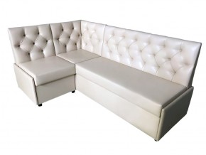 Угловой диван Призма со стяжками белый со спальным местом в Ревде - revda.magazinmebel.ru | фото
